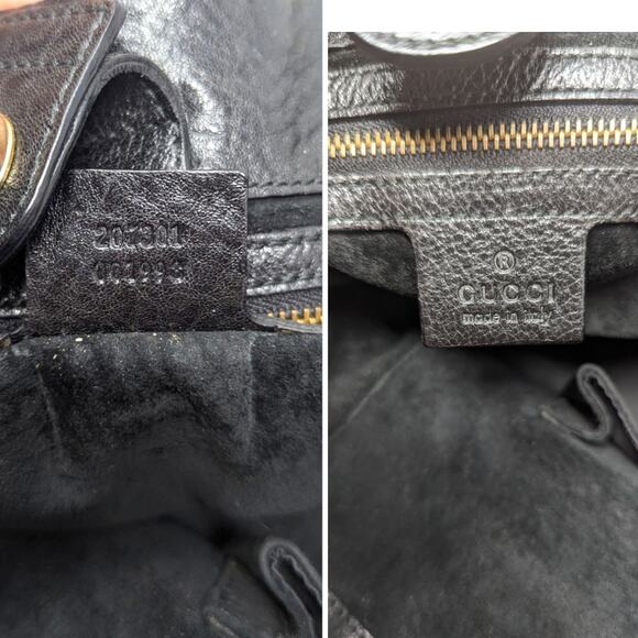 Gucci Babouska Hysteria Fall 2008 Tote Snakeskin Fringe Large Black Gold Y2K - Picture 14 of 16